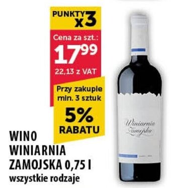 Eurocash WINO WINIARNIA ZAMOJSKA 0,75 l oferta