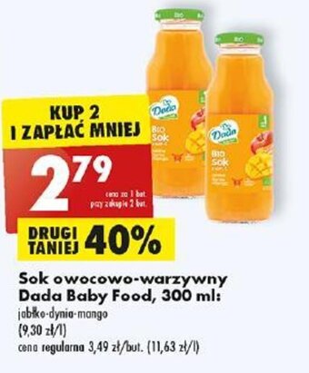 Biedronka Sok owocowo-warzywny Dada Baby Food, 300 ml oferta