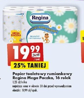 Biedronka Papier toaletowy rumiankowy Regina Mega Paczka, 16 rolek oferta