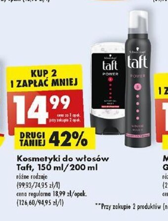 Biedronka Kosmetyki do włosów Taft, 150 ml/200 ml oferta