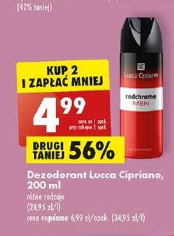 Biedronka Dezodorant Lucca Cipriano, 200 ml oferta
