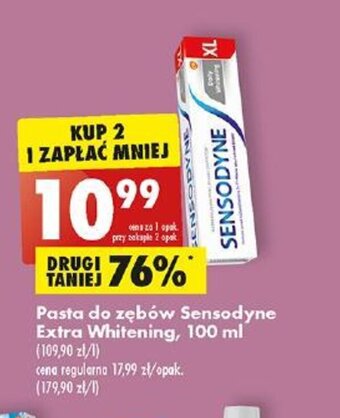 Biedronka Pasta do zębów Sensodyne Extra Whitening, 100 ml oferta