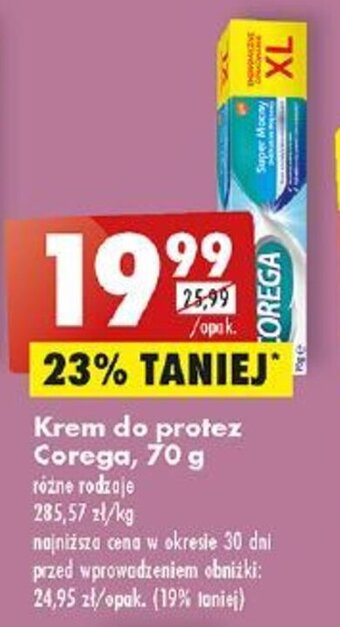 Biedronka Krem do protez Corega, 70 g oferta