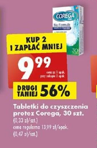 Biedronka Tabletki do czyszczenia protez Corega, 30 szt. oferta
