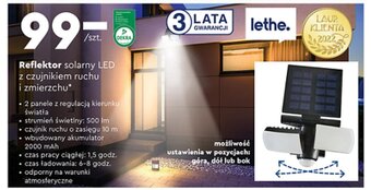 Biedronka Reflektor solarny LED z czujnikiem ruchu i zmierzchu* oferta