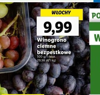Lidl Winogrono ciemne bezpestkowe 500 g oferta
