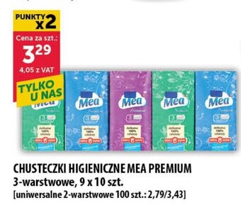 CHUSTECZKI HIGIENICZNE MEA PREMIUM 3-warstwowe, 9 x 10 szt.