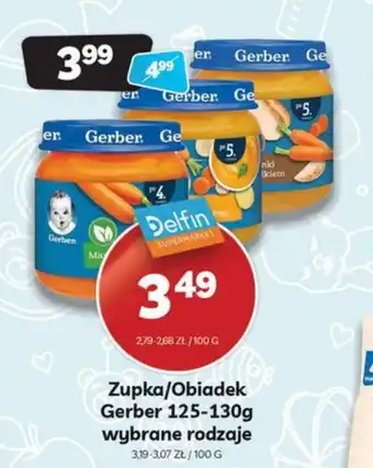 Delfin Zupka/Obiadek Gerber 125-130g oferta