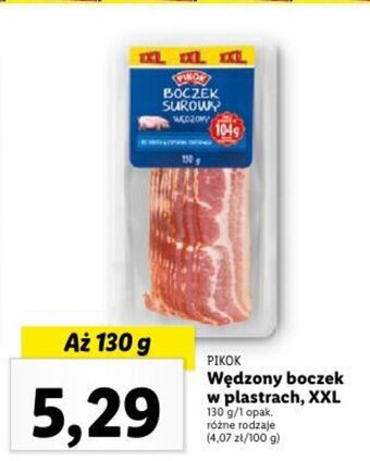 Lidl Wędzony boczek w plastrach, XXL 130 g oferta
