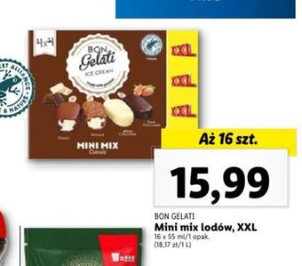 Lidl Mini mix lodów, XXL 16 x 55 ml oferta