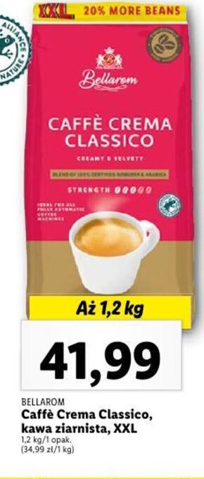 Lidl Caffè Crema Classico, kawa ziarnista, XXL 1,2 kg oferta