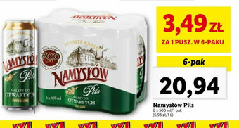 Lidl Namysłów Pils 6 x 500 ml oferta