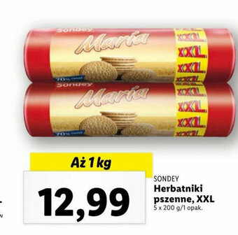 Lidl Herbatniki pszenne, XXL 5 x 200 g oferta