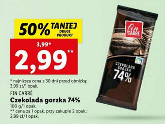 Lidl Czekolada gorzka 74% 100 g oferta