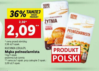 Lidl Mąka pełnoziarnista 1 kg oferta