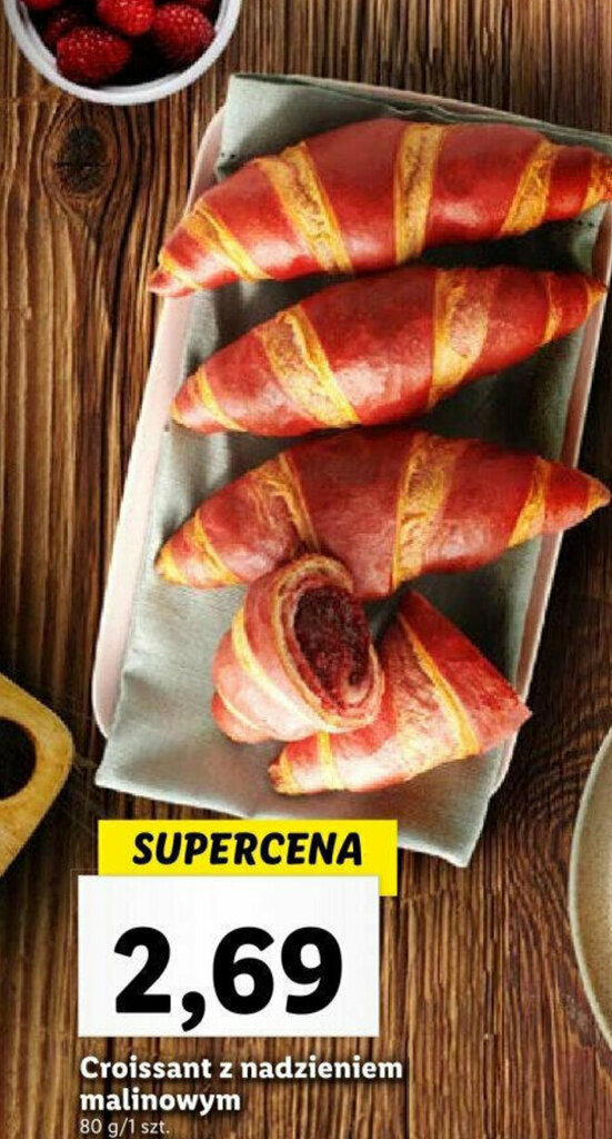 Promocja Croissant z nadzieniem malinowym 80 g w Lidl