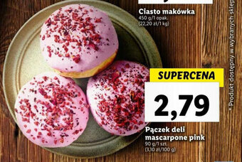Lidl Pączek deli mascarpone pink 90 g oferta
