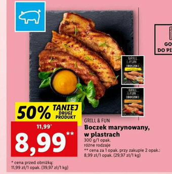 Boczek marynowany, w plastrach 300 g