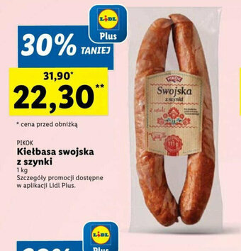 Lidl Kiełbasa swojska z szynki 1 kg oferta