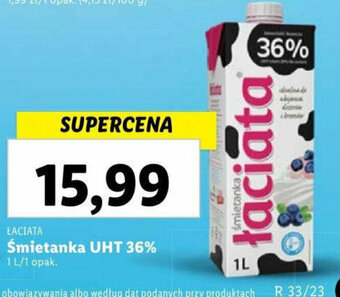 Lidl Śmietanka UHT 36% 1 L oferta