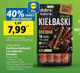 Lidl Roślinne kiełbaski à la chipotle cheddar 180 g oferta
