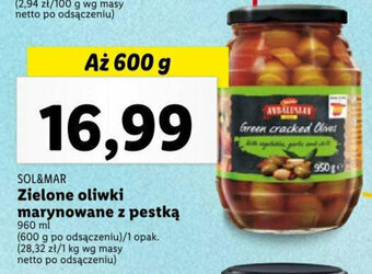 Lidl Zielone oliwki marynowane z pestką 960 ml oferta