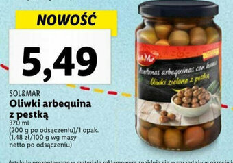 Lidl Oliwki arbequina z pestką 370 ml oferta