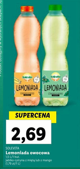 Lidl Lemoniada owocowa 1,5 L oferta