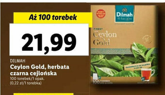 Lidl Ceylon Gold, herbata czarna cejlońska 100 torebek oferta
