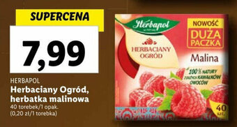 Lidl Herbaciany Ogród, herbatka malinowa 40 torebek oferta