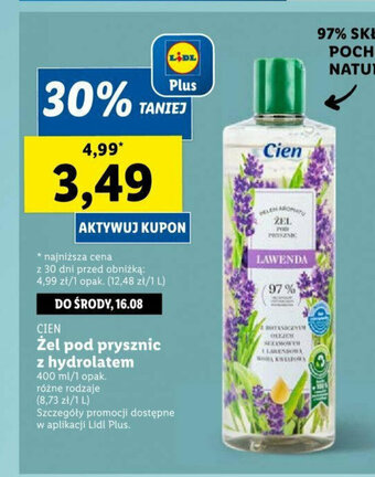 Lidl Żel pod prysznic z hydrolatem 400 ml oferta
