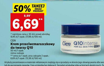 Lidl Krem przeciwzmarszczkowy do twarzy Q10 50 ml oferta