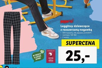Lidl Legginsy dziewczęce z rozszerzaną nogawką oferta