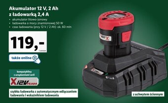 Lidl Akumulator 12 V, 2 Ah z ładowarką 2,4 A oferta