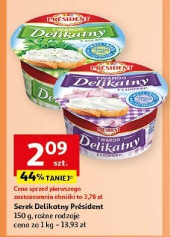 Auchan Serek Delikatny Président 150 g oferta