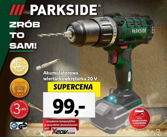 Lidl Akumulatorowa wiertarko-wkrętarka parkside oferta