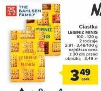 Carrefour LEIBNIZ MINIS Ciastka 100-120g oferta