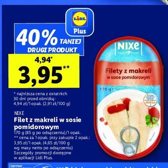 Lidl Filety z makreli w sosie pomidorowym oferta