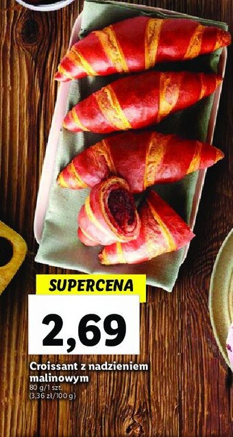 Lidl Croissant z malinami oferta