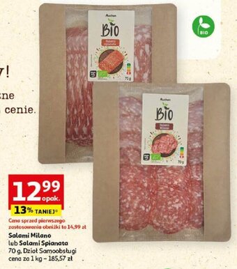 Auchan Salami Spianata 70 g oferta