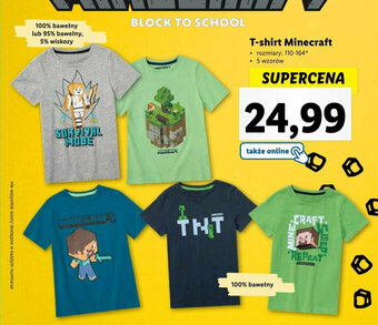 Lidl T-shirt Minecraft oferta