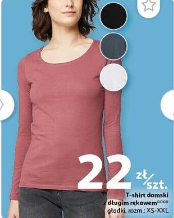 Auchan T-shirt damski z długim rękawem oferta