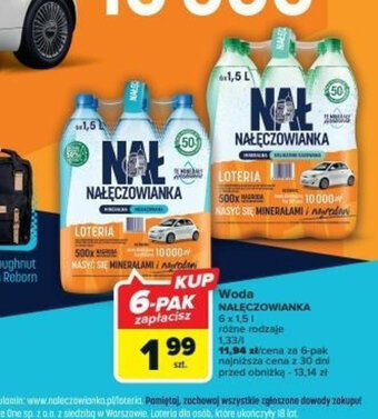 Carrefour Woda NAŁĘCZOWIANKA 1,5 l oferta