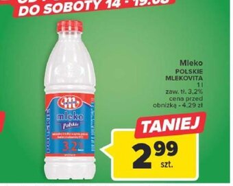 Carrefour Mleko POLSKIE MLEKOVITA 1 l oferta