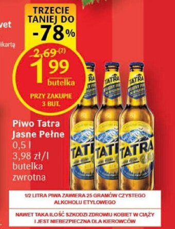 Delikatesy Centrum Piwo Tatra Jasne Pełne 0,5 l oferta