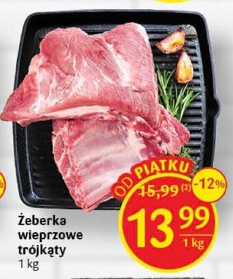 Delikatesy Centrum Żeberka wieprzowe trójkąty 1 kg oferta