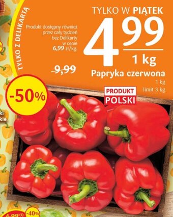 Delikatesy Centrum Papryka czerwona 1 kg oferta
