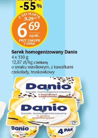 Delikatesy Centrum Serek homogenizowany Danio 4 x 130 g oferta