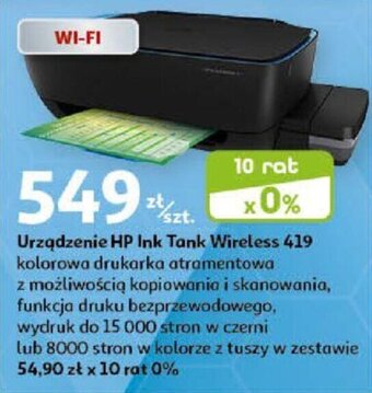 Auchan Urządzenie HP Ink Tank Wireless 419 oferta