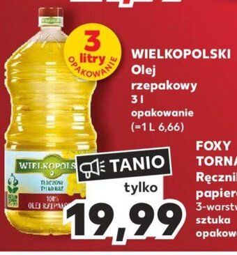 Kaufland WIELKOPOLSKI Olej rzepakowy 3 l oferta